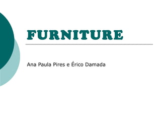 FURNITURE
Ana Paula Pires e Érico Damada