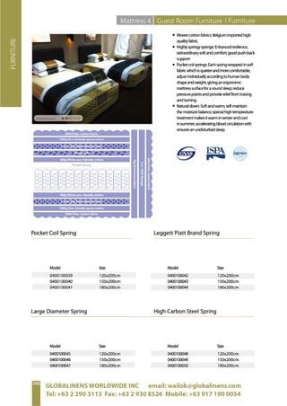 GLOBALINENS WORLDWIDE INC email: wailok@globalinens.com
Tel: +63 2 290 3113 Fax: +63 2 930 8526 Mobile: +63 917 190 0054
 