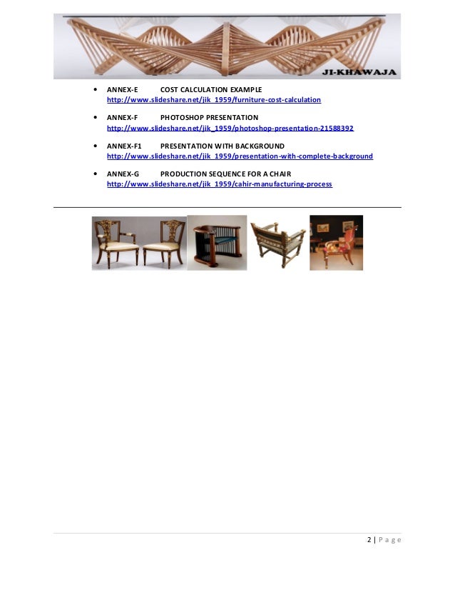 Furniture design and manufacturing 1