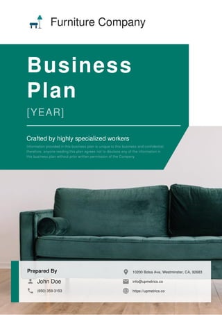 Furniture Business Plan Sample for a New Manufacturing Company | PDF
