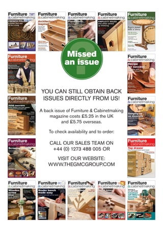 Furniture & cabinetmaking august 2016