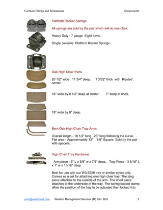 Platform Rocker Parts Furniture components | DOC