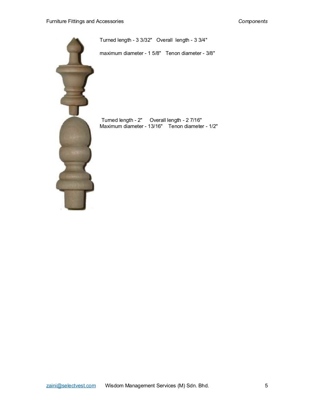 Furniture components