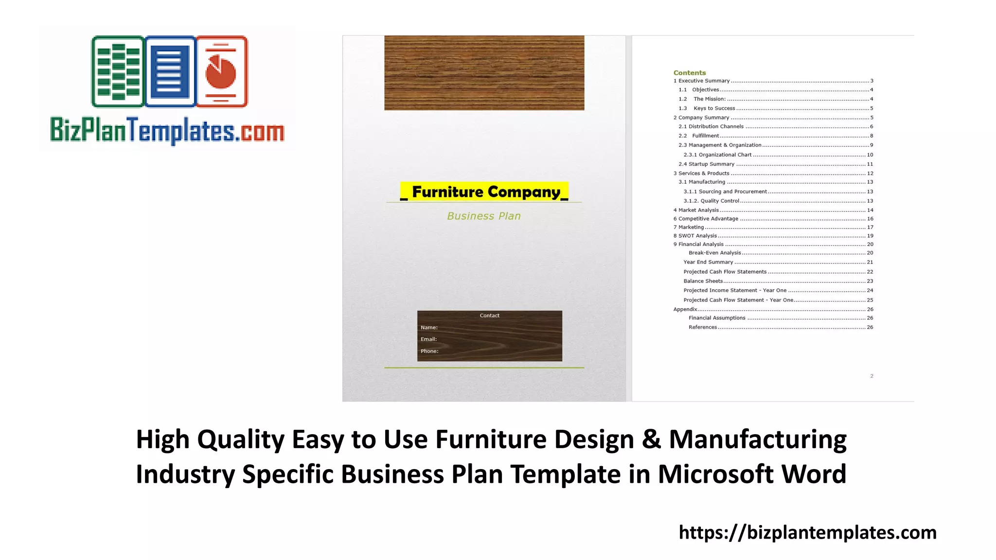 Furniture design & manufacturing business plan PPT