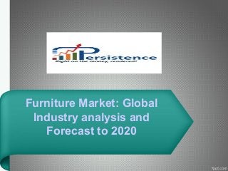 Furniture Market: Global
Industry analysis and
Forecast to 2020
 