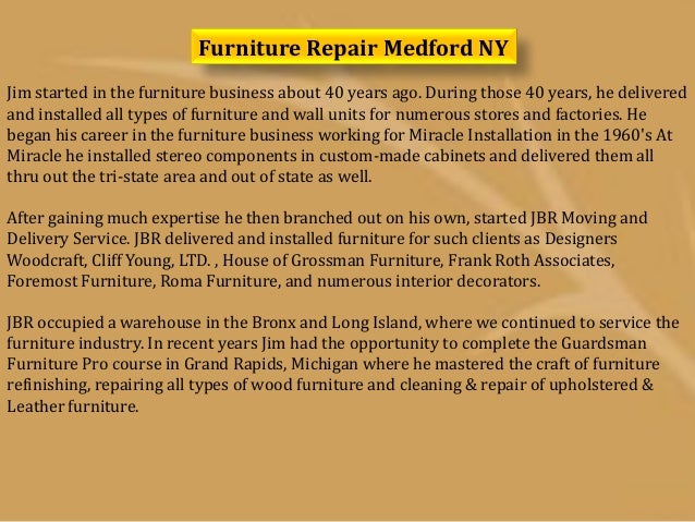 Furniture Repair Medford Ny