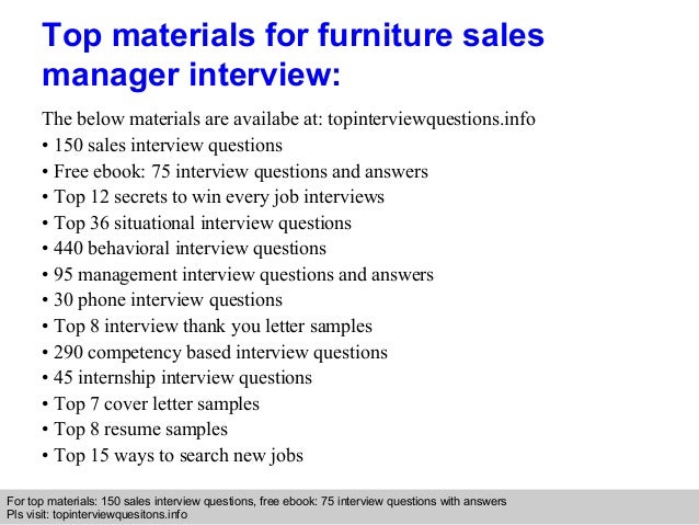 furniture sales resume sample