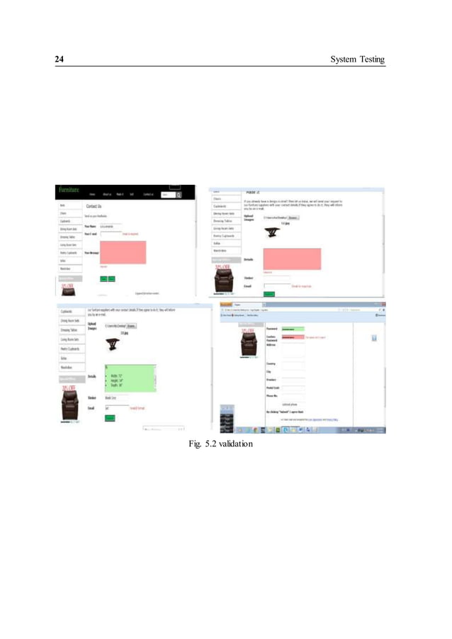 Furniture shop management system project report