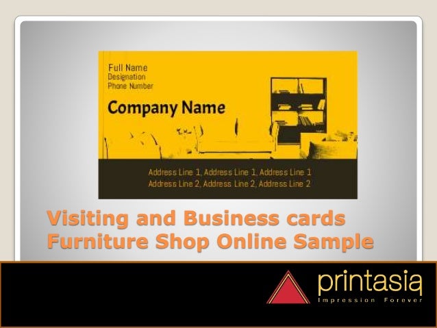 furniture shop visiting card samples printasia in visiting cards sample