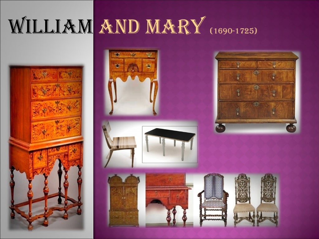 Furniture styles development timeline