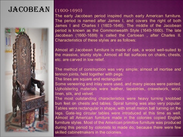 Furniture Styles Development Timeline