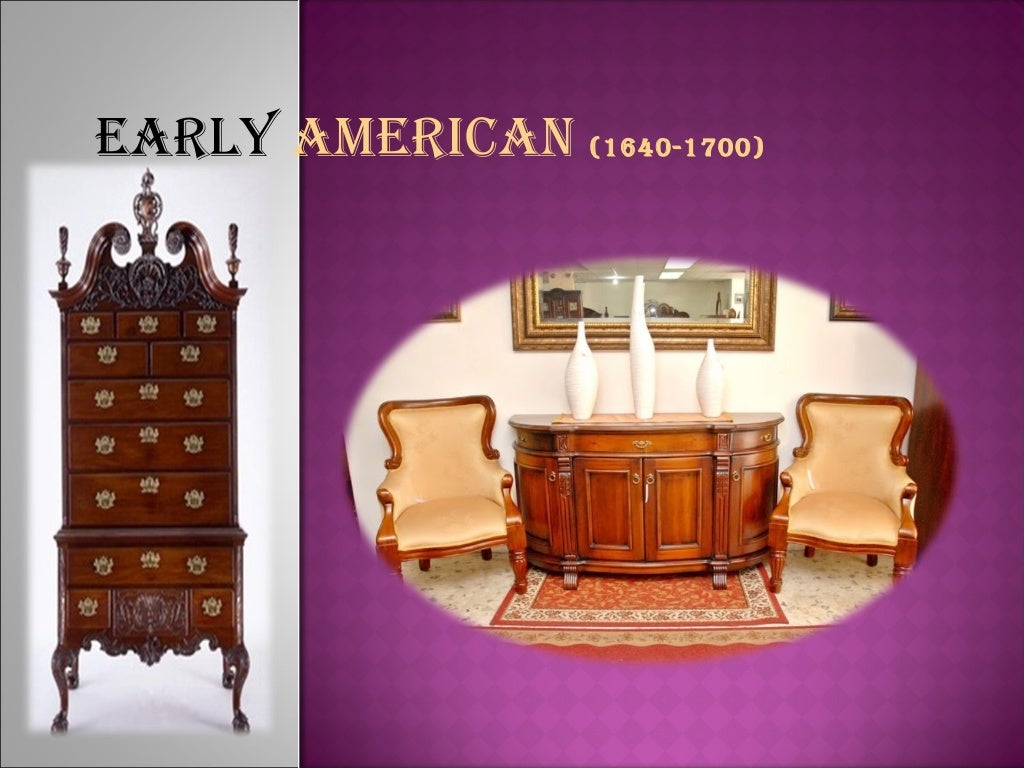 Furniture styles development timeline