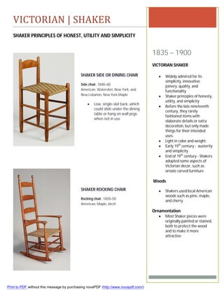 Furniture timeline assignment