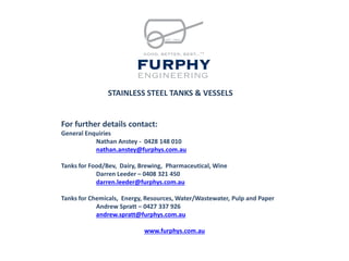 Furphy engineering presentation | PDF