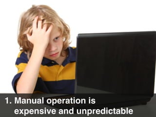 1. Manual operation is  
   expensive and unpredictable
 