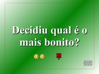 Decidiu qual é o mais bonito? 031819 