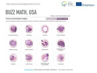 https://www.buzzmath.com
#FUSCIA2016 | OPEN BADGE NETWORK ERASMUS+ | 18-10-2016 | CC BY-SA
http://www.openbadgenetwork.com/
BUZZ MATH, USA
 