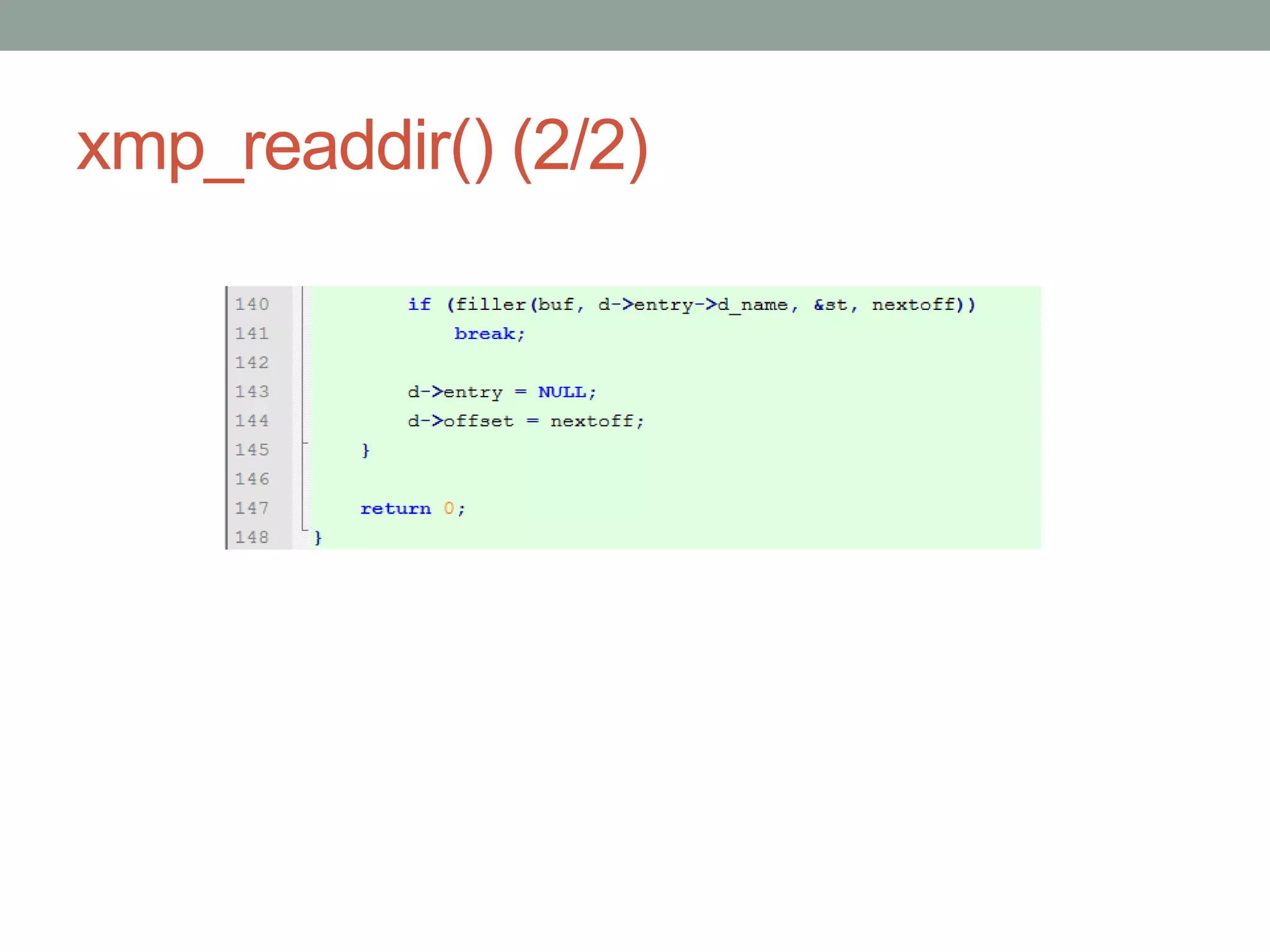 xmp_readdir() (2/2)




                      40
 