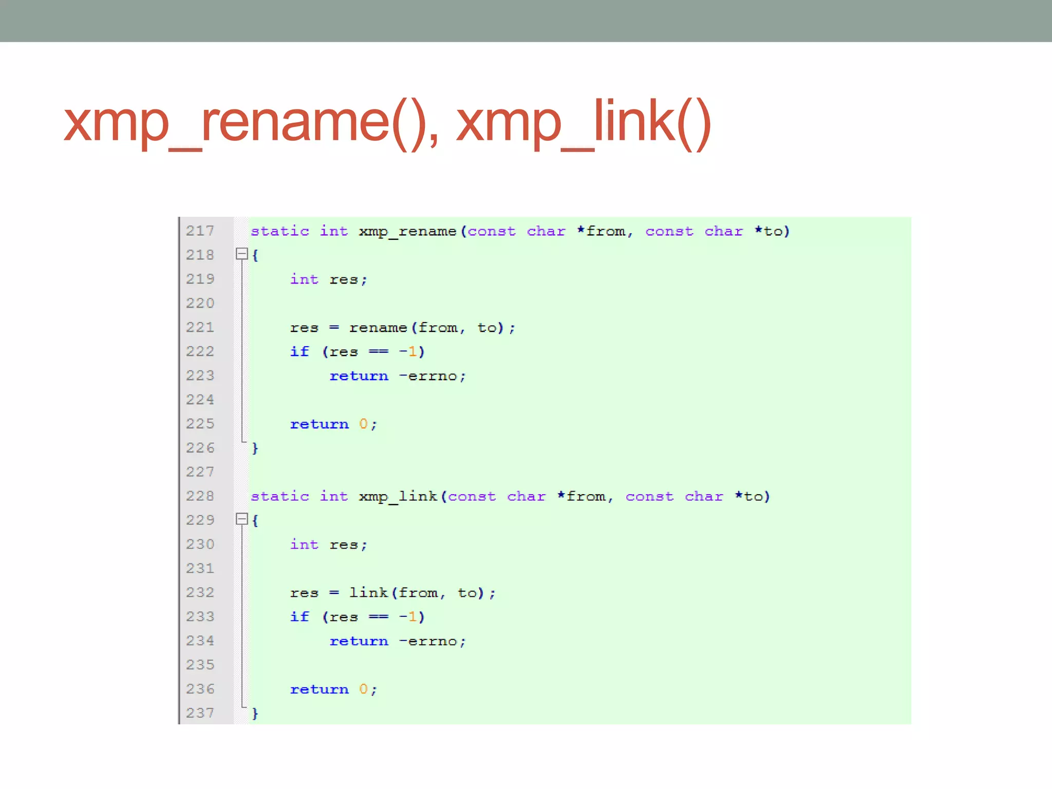 xmp_rename(), xmp_link()




                           44
 