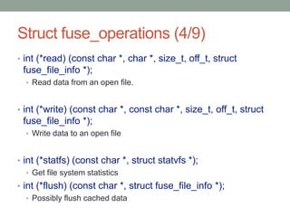 Fuse- Filesystem in User space | PPTX