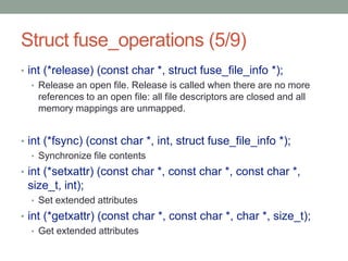 Fuse- Filesystem in User space | PPTX