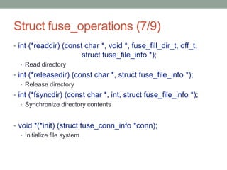Fuse- Filesystem in User space | PPTX