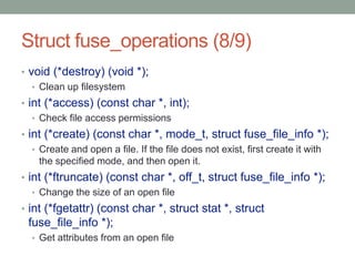 Fuse- Filesystem in User space | PPTX