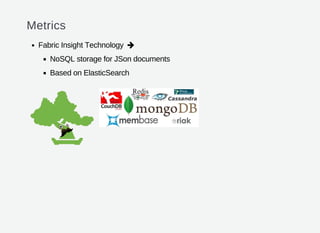 Metrics
Fabric Insight Technology    
NoSQL storage for JSon documents
Based on ElasticSearch

 