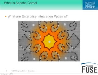 What is Apache Camel



        What are Enterprise Integration Patterns?




         11        © 2009 Progress Software Corporation

Tuesday, June 8, 2010
 