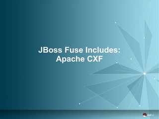 JBoss Fuse Includes: 
Apache CXF 
 
