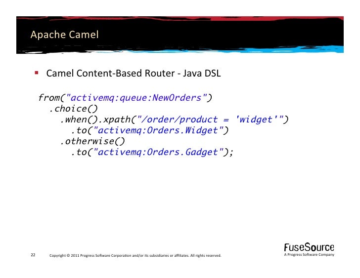 Apache ActiveMQ, Camel, CXF and ServiceMix Overview