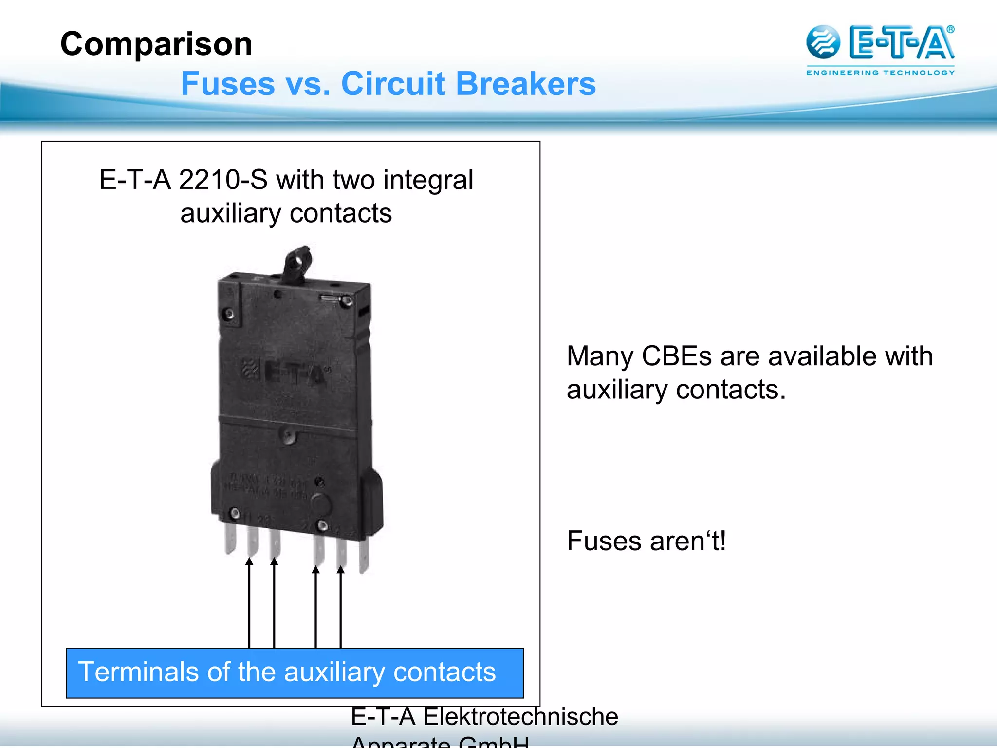 Fuses vs. Circuit Breakers PPT