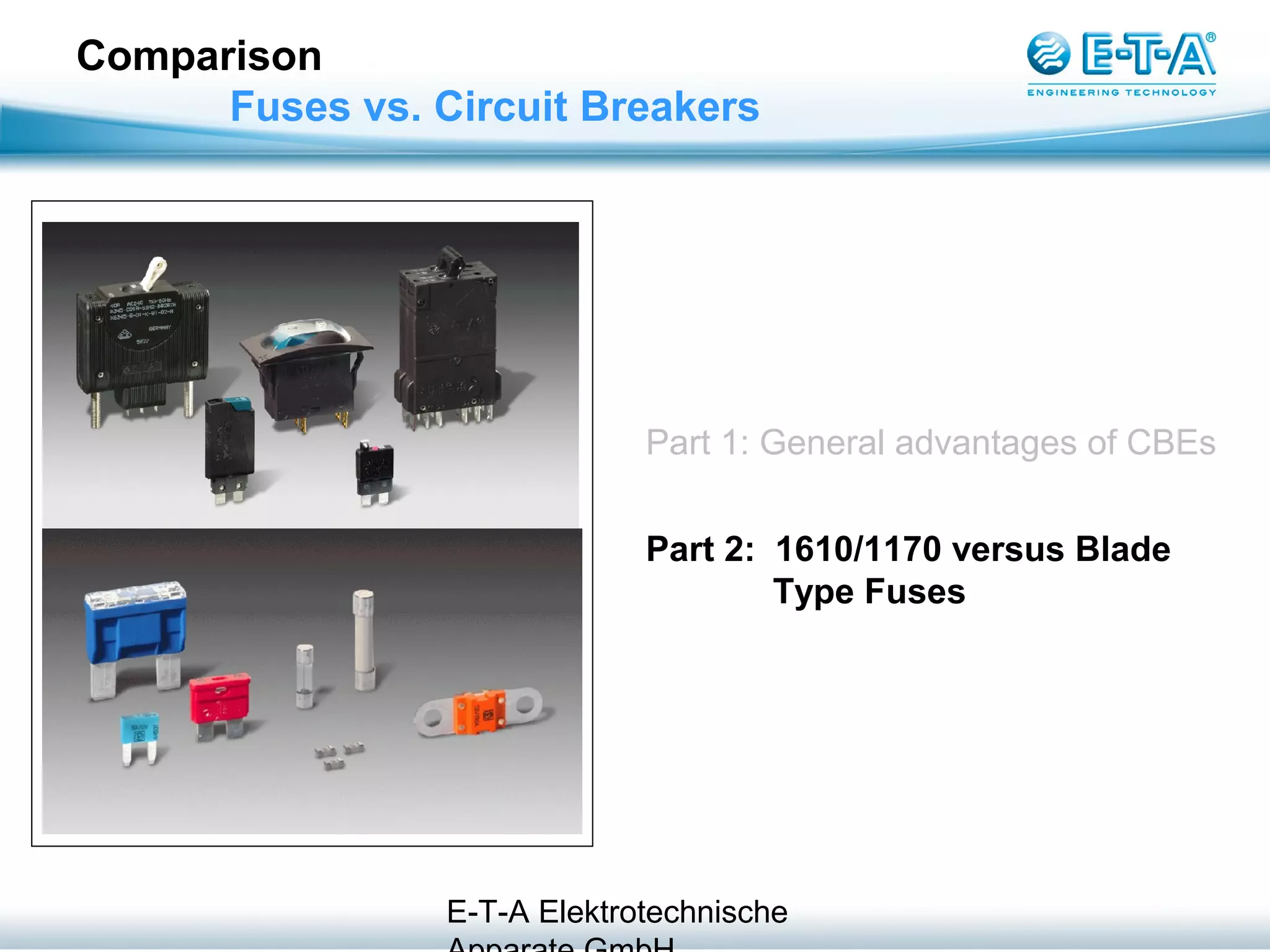 Fuses vs. Circuit Breakers PPT