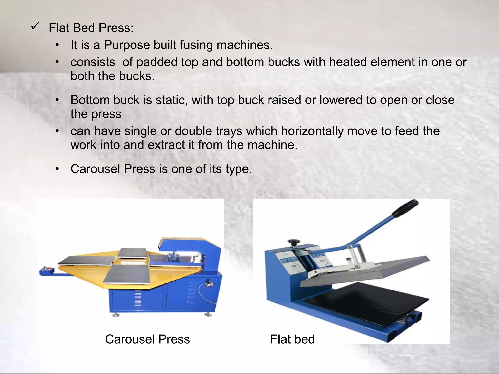 Fusing Section Fusing machinery and equipments | PPT