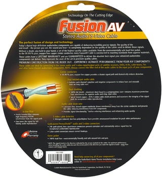 Fusion AV cables