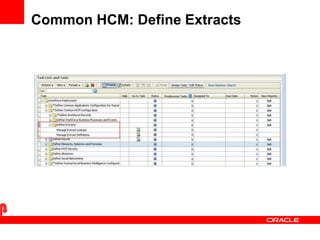Common HCM: Define Extracts
34
 
