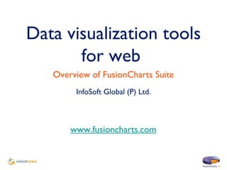 Data visualization tools for web  ,[object Object],www.fusioncharts.com Overview of FusionCharts Suite 