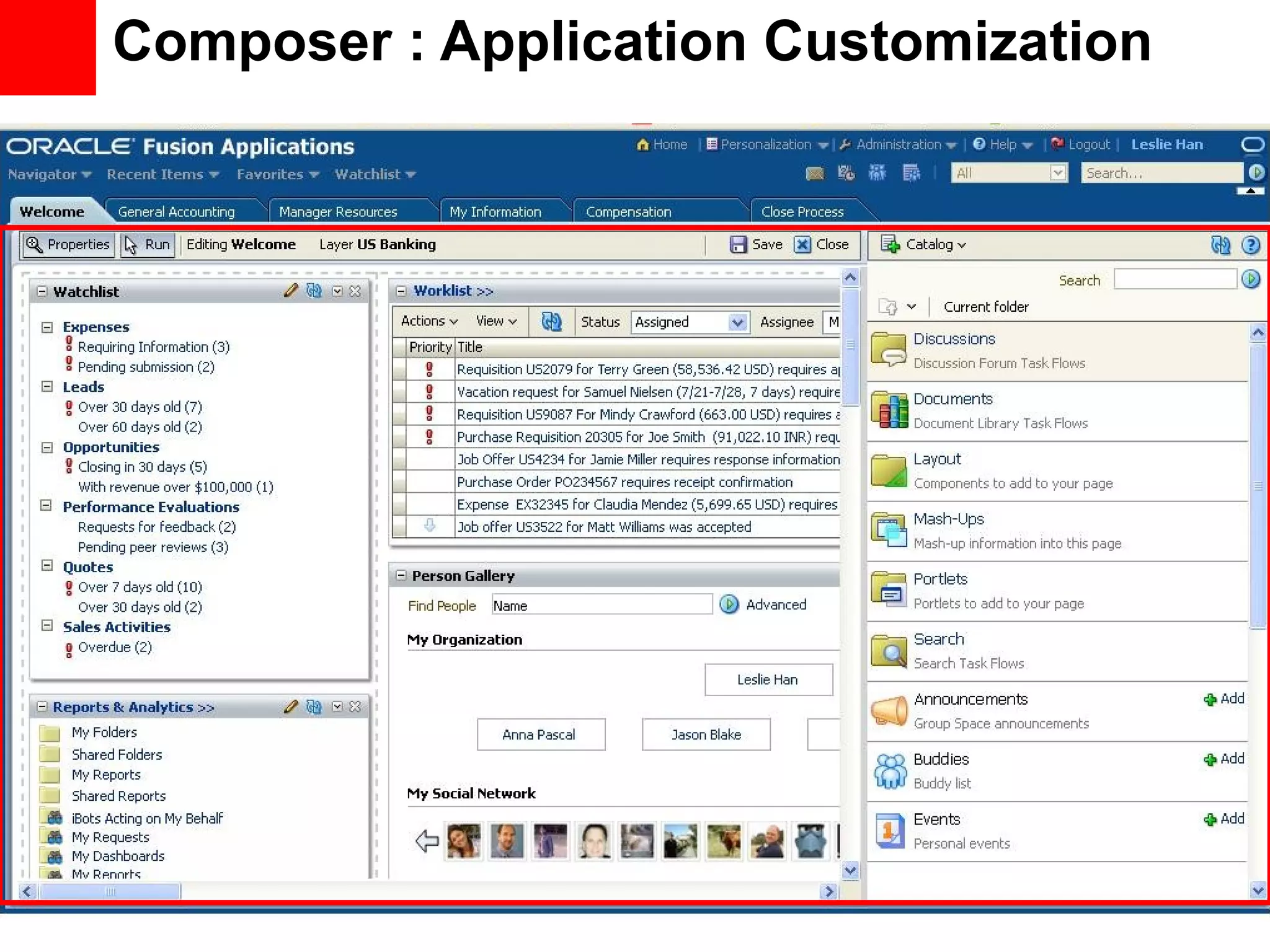 Composer : Application Customization 
