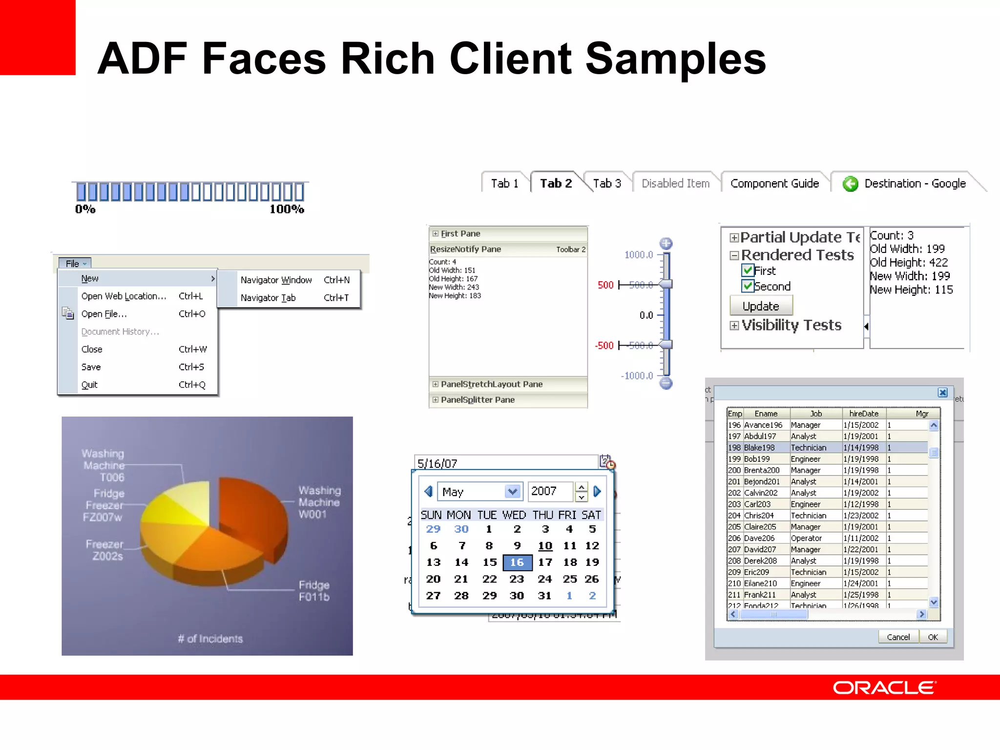 ADF Faces Rich Client Samples 