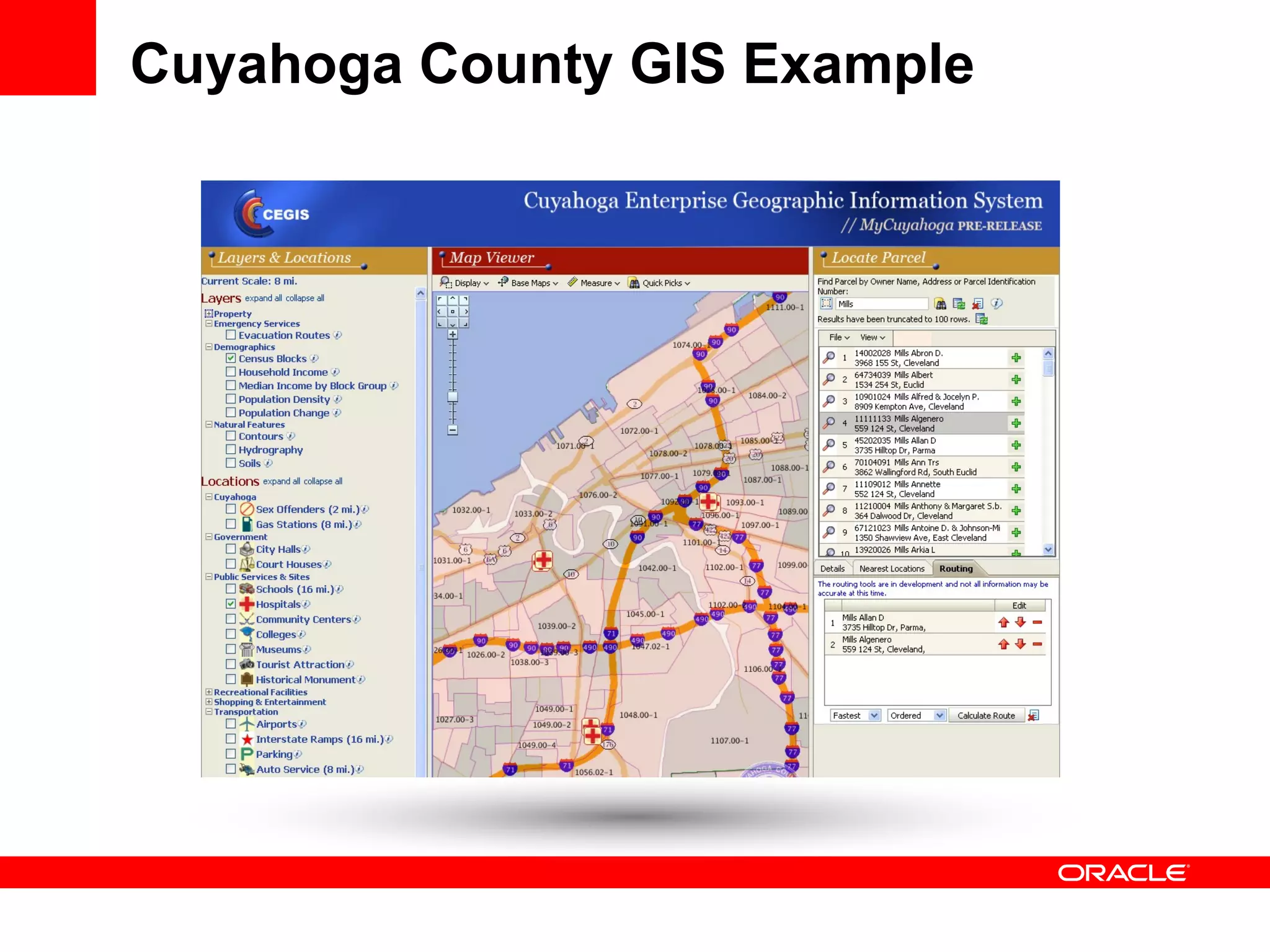 Cuyahoga County GIS Example 