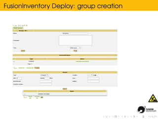 FusionInventory Deploy: group creation
 