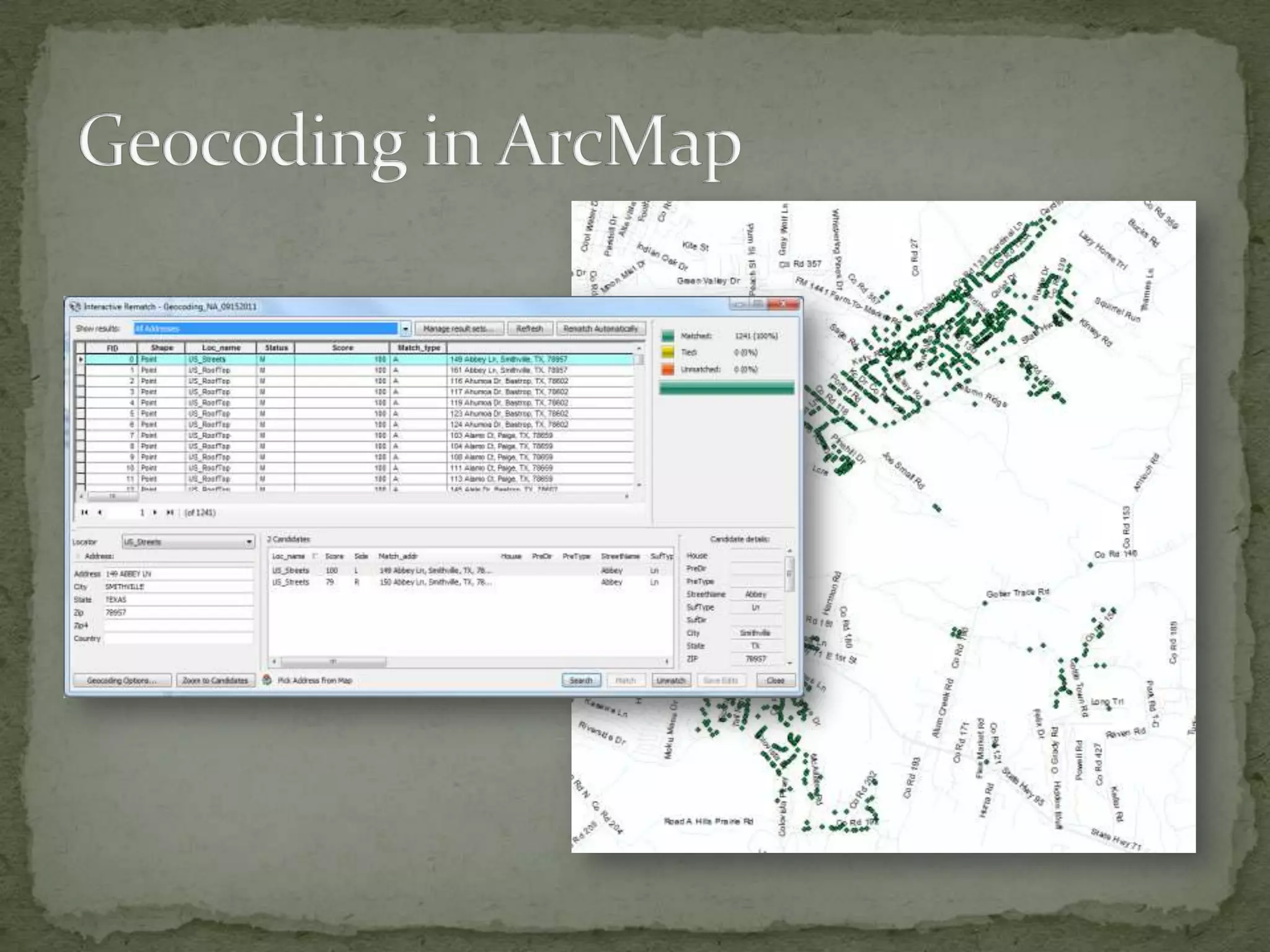 Geocoding in ArcMap