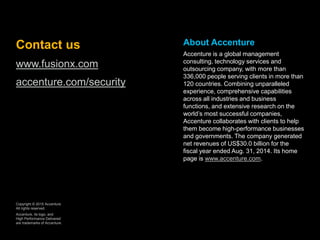 About Accenture
Accenture is a global management
consulting, technology services and
outsourcing company, with more than
3...