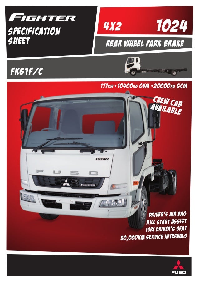 Fuso Fighter Truck Specification Sheet at Hallam Truck Centre
