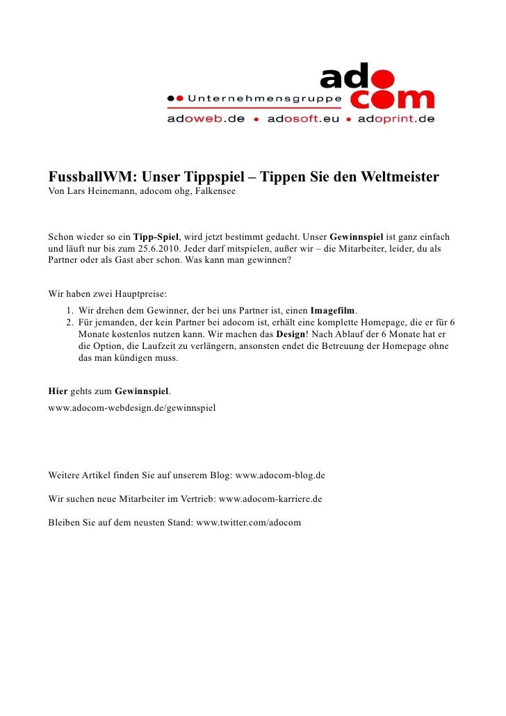Fussball Wm Gewinnspiel