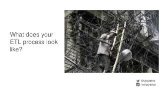 What does your
ETL process look
like?
@vijaysbhat
/in/vijaysbhat
 