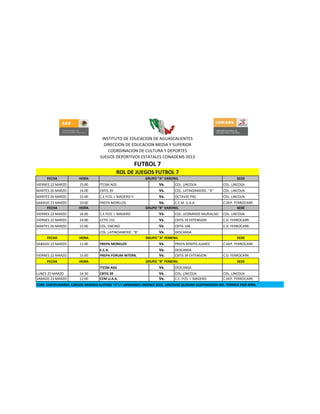 INSTITUTO DE EDUCACION DE AGUASCALIENTES
                                    DIRECCION DE EDUCACION MEDIA Y SUPERIOR
     ...