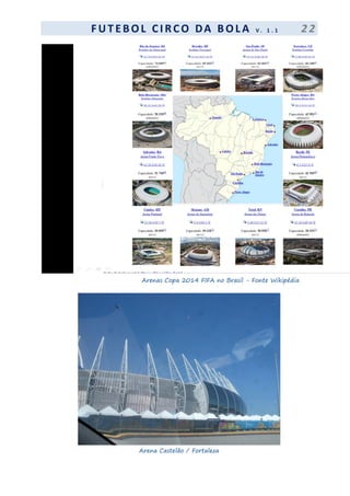 F UT EBOL CI RCO DA BOL A V . 1 . 1 2 2
Arenas Copa 2014 FIFA no Brasil - Fonte Wikipédia
Arena Castelão / Fortaleza
 