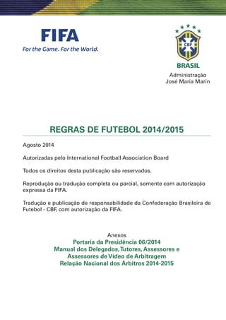 Calaméo - Resumo Das Regras Do Futebol de Campo 2010