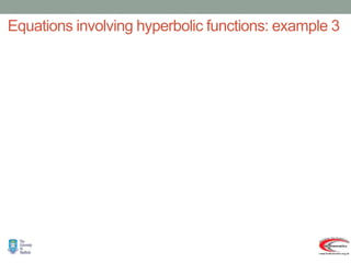 Equations involving hyperbolic functions: example 3







































.
3
ln
3
1
ln
or
7
ln
3
1
or
7
0
)
1
3
)(
7
(
0
7
)
(
22
)
(
3
0
22
7
3
0
22
2
2
5
5
11
2
.
2
2
.
5
11
sinh
2
cosh
5
:
Solution
11
sinh
2
cosh
5
if
of
e
exact valu
the
Find
2
x
e
e
e
e
e
e
e
e
e
e
e
e
e
e
e
x
x
x
x
x
x
x
x
x
x
x
x
x
x
x
x
x
x
x
x
 